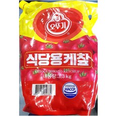 토마토 케찹 오뚜기 파우치 3.3kg 식당용 케첩 캐찹 1(개) 4941 EA, 1