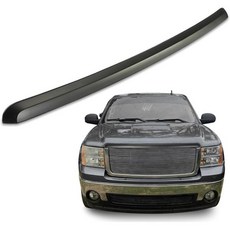 2007-2013 GMC 시에라 1500 2500과 호환되는 에코트릭 트럭 후드 몰딩 트림 몰딩HD 3500GM1235109 10385156용 HD 교체크롬 그릴 미포함, Black Hood Trim