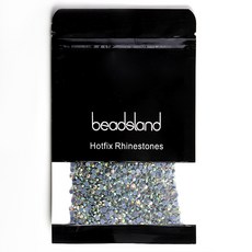 Beadsland(비즈랜드)핫픽스 라인석 공예 의류 DIY 장식용 플랫 백 크리스탈 라인석, 1440개, 크리스탈AB,SS12,3.0-3.2mm