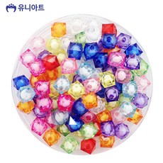 유니아트 5000 모양비즈 51번 투명 이중 구슬 (오재미) (P0000CVL)