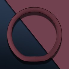 그랑 콜레오스 핸들커버 D컷 가죽 용품, 블랙버건디