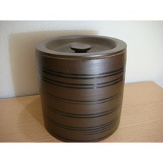 鵬宗小舖 茶餅10入 黑色茶葉罐 手拉坏頂級普洱茶罐 老茶罐 台灣製造 陶器瓷器大容量, 1個