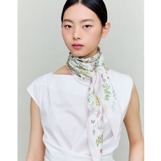 닥스 DAKS 선물포장/쇼핑백증정SILK 100 플라워 마름모 스카프 DCSC6E331 495873