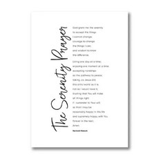 침실 거실용 세레니티 기도 캔버스 아트 기독교 성경 벽장식, 1. P1