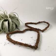 愛心藤環 心型藤圈 空鳳裝飾 DIY藤編花圈 聖誕節裝飾 田園鄉村風拍攝道具