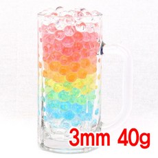 와이지알씨 크리스탈볼 40g 하이드로 소일 워터젤 고흡수성수지 수정토 대체토양 수경재배 방향제 개구리알모양, 크리스탈볼 3mm 40g 혼합, 2600개, 0.015g