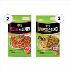 토마토 스파게티 + 갈릭 오일 스파게티, 2세트, 845g