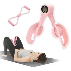 Keeytaa 허벅지 트레이너 LED 운동 카운터 360° 조절 가능한 골반 바닥 근육 트레이너 여성용 - 내부 운동기 가정/사무실/야외 피트니스 장비 엉덩이 다리, 핑크 Keeytaa 146419 8966787681