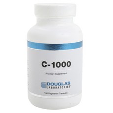 DOUGLAS LABORATORIES 維他命C-1000素食膠囊 無糖無麩質, 1個, 100 件