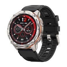 KOSPET TANK T3 Ultra 2 GPS 스마트 워치 남성용 나침반 고도계 기압계 60일 배터리 5ATM IP69K 방수 AMOLED BT 통화, Silver, 3.632cm, GPS + 블루투스