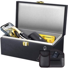 Samfolk 릴레이 어택 박스 스마트 키 대응 전파 차단 키 케이스 신호 차단