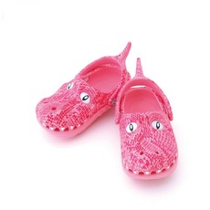 Polliwalks童鞋-霸王龍(紅色)，可愛造型，輕巧舒適，防滑安全，魔鬼氈設計