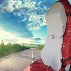 OG1 헤드레스트 차량용 목베개 트럭용 목쿠션 버스 트레일러 건설 차량 특수 차량 대형차 허리 지지대 메모리폼, 1개, 스타일 C 연회색 정장