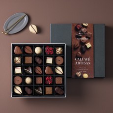 프리미엄 벨기에 초콜릿 칼루위 아티산 믹스드 컬렉션 25P_브라운, 345g, 1박스