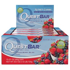 Quest Nutrition 高蛋白能量棒, Mixed Berry Bliss, 12入