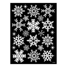 유니테크 GDT-803S 눈꽃 X-MAS 겨울 눈결정 스티커 1장