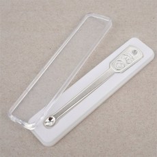 [파워쇼핑몰샵]럭셔리 은 귀이개 스테인리스귓밥제거용 위생관리쉽게세척 감각과민아동케어 목욕후귀정리습관, 1개, 1정