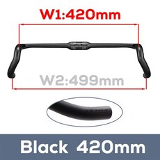 싱크로스 블랙 그래블 인터널 스피드 바이크 레이싱 핸들바 바 31 벤트 케이블 로드 카본, bla W1 420mm