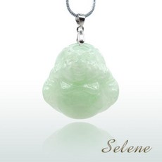 【Selene】眉開眼笑招財彌勒冰種翡翠墜(A貨翡翠) 笑容滿面 招財納福 質地細膩 配戴舒適 帶來好運與喜悅, 1個