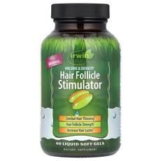 Irwin Naturals 모낭 자극제 여성용 액상 소프트젤 60정 Naturals (어윈 내추럴스), Irwin Naturals, 모낭 자극제, 여성용, 액, 1개