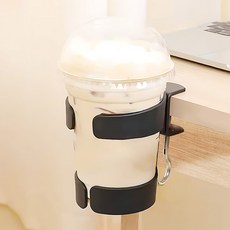 집똑똑이 무타공 2 in 1 책상 컵홀더 가방걸이, 1개, 블랙