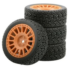 버기 크롤러 온오프 로드 자동차 예비 부품 교체 고무 타이어, 6. A ORANGE, 1개