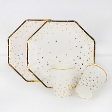 파티접시 트윙클스타 골드 23cm 6개입, 1개