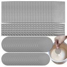 80 pcs 꽃 화분 구멍 메쉬 패드 둥근 배수 구멍 스크린 매트 사각 분재 바닥 매트 그물망 정원 토양 손실 방지(4 가지 사이즈 각각 20개 원형 사각형)