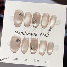 月光迷霧純手工美甲穿戴甲 指甲貼片, 1個, HNP180-S碼(實品拍攝)