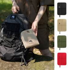 MAMOMA 접이식 휴대용 1인 등산 캠핑 감성 방석, 블랙