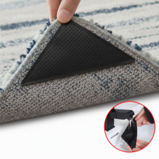 레인지샵 미끄럼방지패드 러그 스티커, 블랙, 1세트