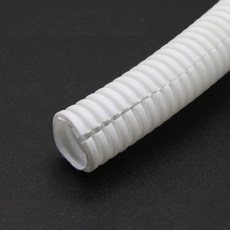 자동차 트럭 오토바이 케이블 골판지 루프 전기 컬러 슬리브 와이어 플라스틱 엔진 보호용, White Open, 21mm