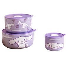 마시카 강아지 캐릭터 세라믹 밀폐용기 3개입, 1개, 대형+중형+소형