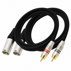 1+1 RCA to XLR/M 캐논(숫) 오디오 변환 케이블 좌 우 1set 스피커선 음향 앰프 연결선 McLine HA30, 50cm, 1세트 50cm, 1세트
