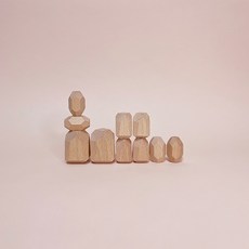 [폴리노리-doto 도토] 우드 블럭 쌓기 장난감, Wood 10pcs, 1개