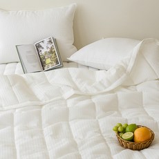 썸머나잇 시원한 시어서커 여름 홑이불, 화이트
