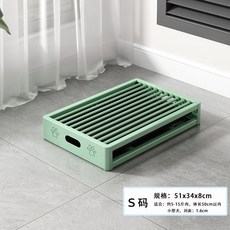 狗狗尿盆 抽屜式便盆 寵物專用防踩屎狗厠所, 1個, 鈑金款-薄荷綠-配套托盤（無背板）,L碼