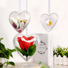 홈엔모어 투명 아크릴볼, 투명하트공-10cm