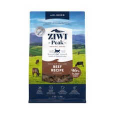 ZIWI PEAK 純紐西蘭 風乾 牛肉配方貓糧, 2.2lb 1.0kg, 1個, 96% 牛肉、內臟、紐西蘭綠貽貝