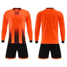 축구복 유니폼 세트 긴팔 훈련복 편안한 착용감 경기용 디자인 축구복 남녀공용 스포츠웨어 운동복 경기복