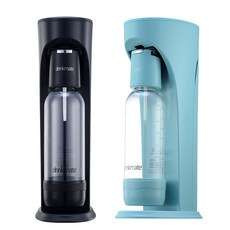【超值雙入組】 美國drinkmate Rhino410 犀牛機 氣泡水機, 消光黑+土耳其藍