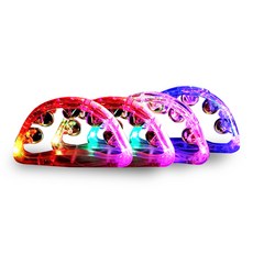미라클엠 파티용 LED 야광 발광 탬버린 22cm MACC02, 4종, 4개입