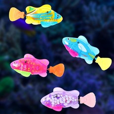 고양이 목욕 장난감 수영 물고기 유도 발광 전기 시뮬레이션 풀 용품, 물고기 1마리(랜덤)