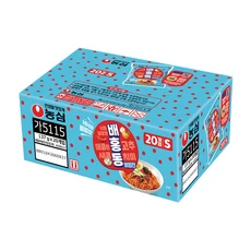 농심 배홍동 비빔면 성인 가족 간식 회사 야식 병원 사무실 탕비실 2740g 1박스, 20개