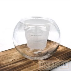 [ON디자인] 유리화병 볼 14x15cm+슬릭포트 인테리어꽃병