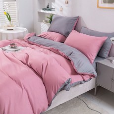 남녀 학생 기숙사 사계절 마모 이불 커버 이불 홑이불 커버 학생 기숙사 털갈이 사계절 이불 커버, 다크그레이&실버그레이, 150x200(싱글이불커버)