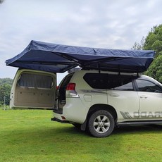 차량용 차박 텐트 SUV 도킹형 원터치 설치 간편 쉘터 차박이너텐트 캠핑 필수품, 단일 사이즈, 블랙 고무 알루미늄 케이스 2X3