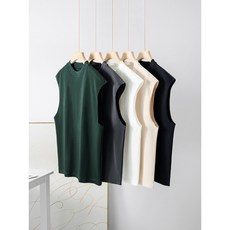 廠家直髮美式vibe重磅300g純棉坎肩背心男夏季ins潮牌運動寬鬆無袖T恤汗衫
