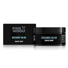 Pink Woolf 남성용 면도 비누 바 오션 블루 시어 버터 함유 피부에 수분을 공급하고 전통적인 면도 경험 제공 신선한 향 모든 피부 타입 - 49.9g(1.75온, Pink Woolf 남성용 면도 비누 바, 오션 블루,, 49.9g, 1