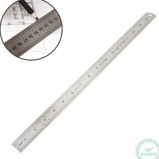 RS 스틸자 40cm 쇠자 철자 스텐자